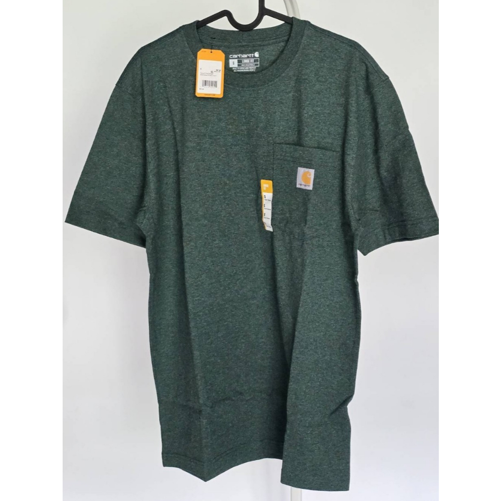 *ของแท้* เสื้อยืด Carhartt K87 สีเขียวพิเศษนำเข้าจากอเมริกาแท้