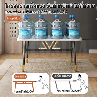 COS โต๊ะกินข้าว ลวดลายหินอ่อน รองรับได้4-8 ท่าน 100/120/140CM โต๊ะรับประทาน โต๊ะล่างมีเสาเสริม