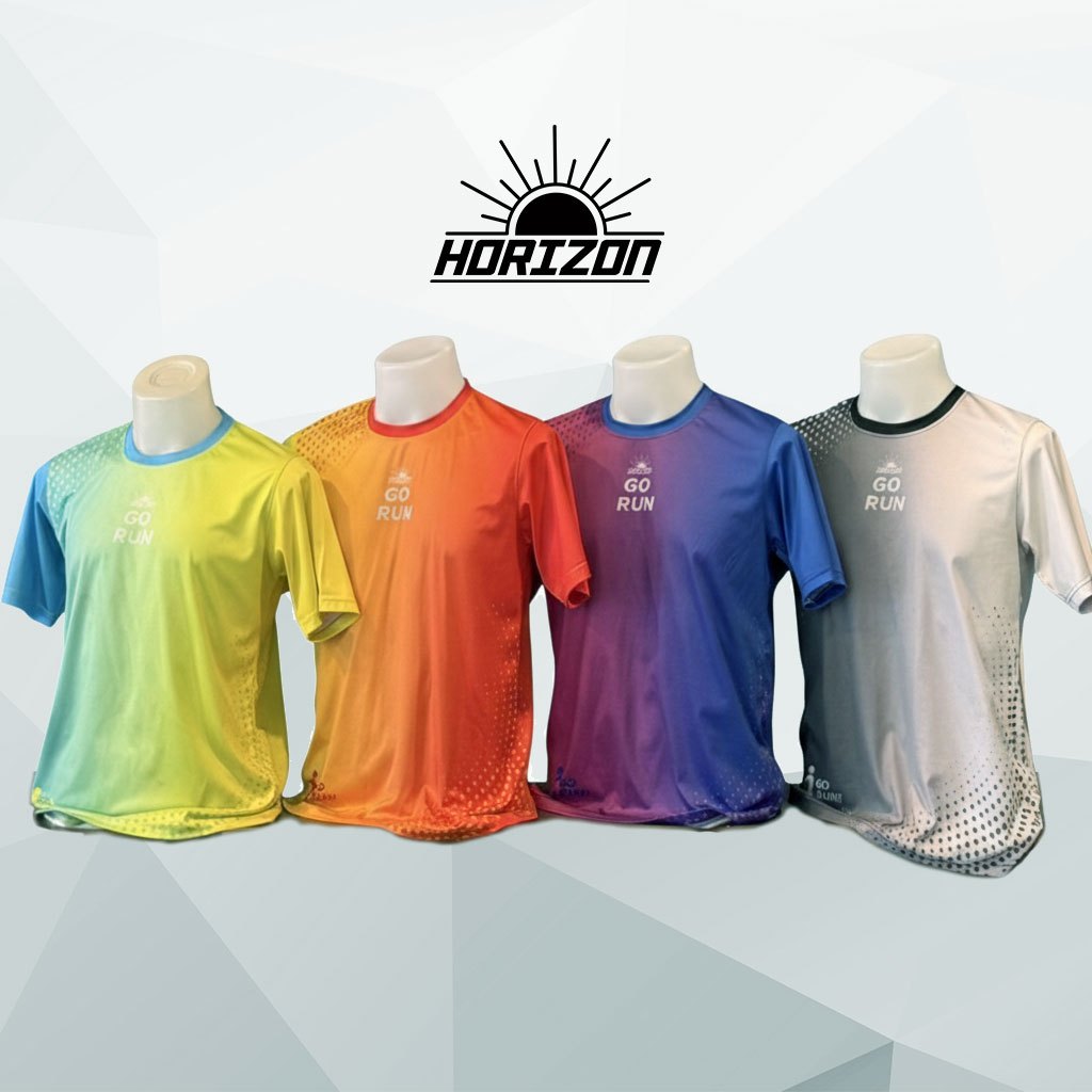 Horizon เสื้อกีฬาแขนสั้น เสื้อวิ่ง ผ้าไมโครคุณภาพ  Sport T-Shirt Running Shirt Microfiber fabric