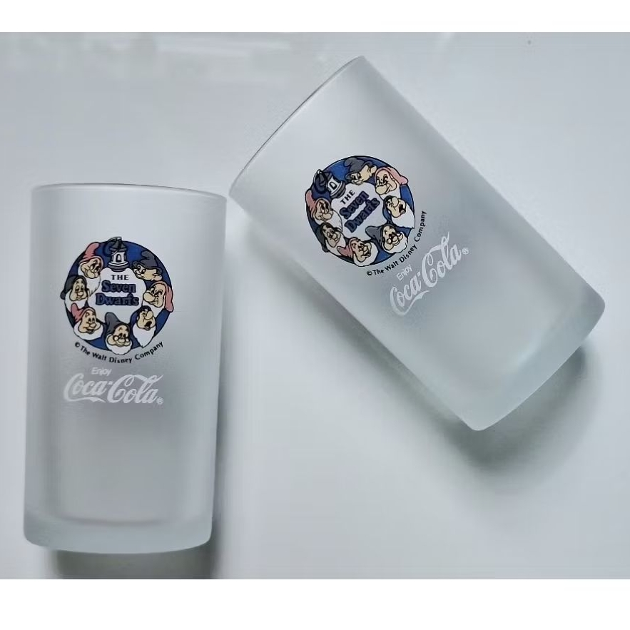 แก้วน้ำ Coca-Cola(โคคา-โคล่า)ลิขสิทธิ์แท้จากThe Walt Disney Company เป็นแก้วทรงสูงแบบ Frosted Glass(