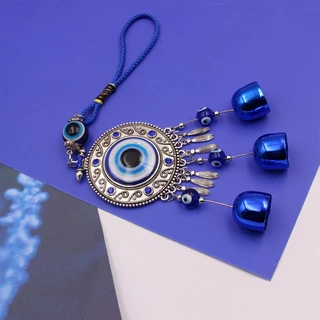 กระดิ่งลม กระดิ่งลมฮวงจุ้ย ดวงตาปีศาจ สีฟ้า EVIL EYE โมบายฮวงจุ้ย เสริมดวงชะตา เรียกทรัพย์ นำโชคดี