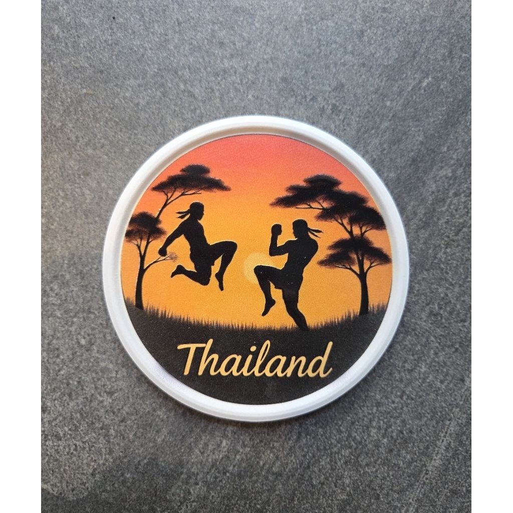 รองแก้ว รองแก้วไม้ ติดแผ่นอะลูมิเนียมลายช้าง เส้นผ่านศูนย์กลาง 8.5 เซนติเมตร ราคา ถูกที่สุด ดีลบีเคเค แกลเลอรีภาพที่ 8