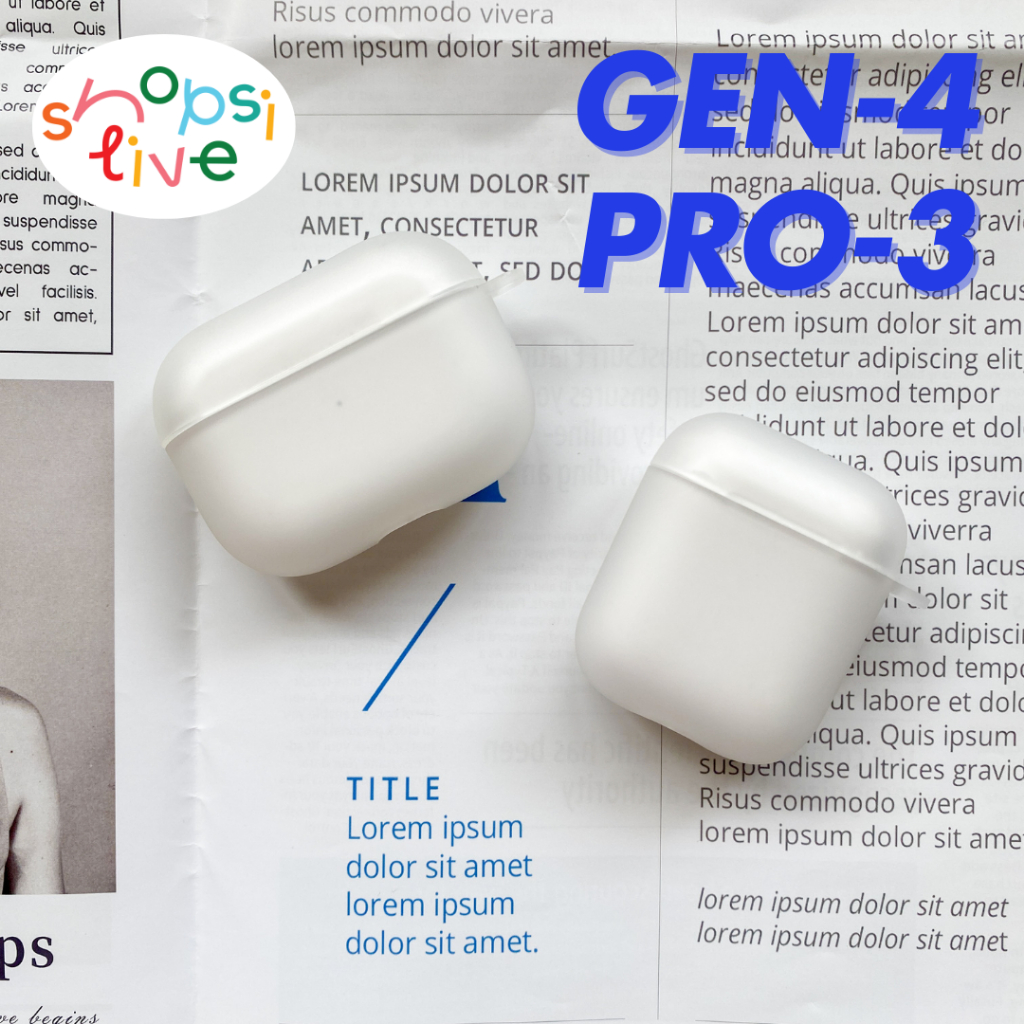 [พร้อมส่ง] เคสใช้สำหรับ Airpods Gen4, Pro3, Pro2, Gen3, Gen2 เคสซิลิโคน TPU ขุ่น SHOPSITIVE