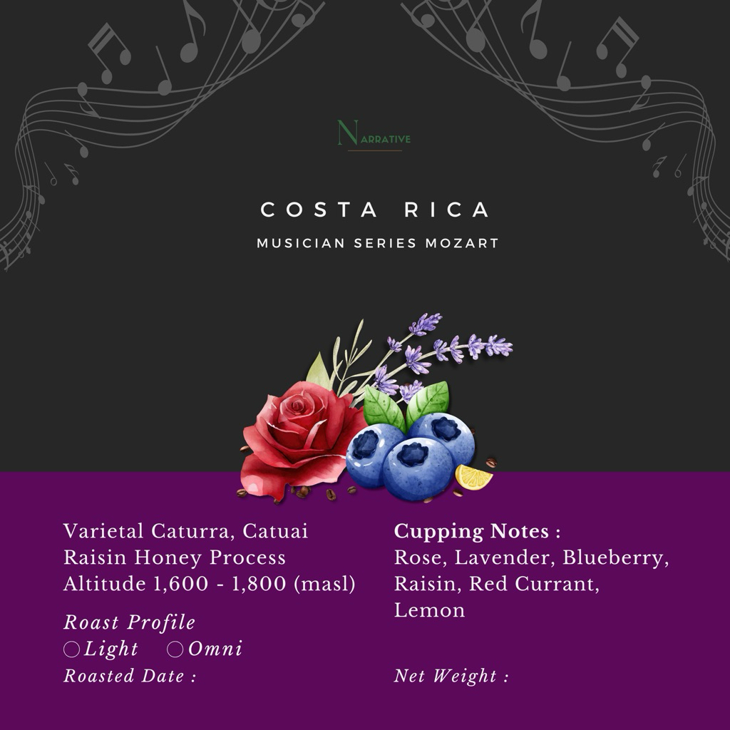 เมล็ดกาแฟ Costa Rica Canet Musician Series Mozart