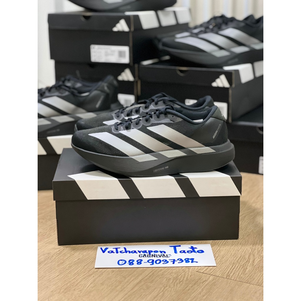 📍[พร้อมส่งจากไทย🇹🇭] รองเท้าวิ่ง Adidas Adizero EVO SL Black Iron Metallic JR4888 มือ1 ของแท้ 100%