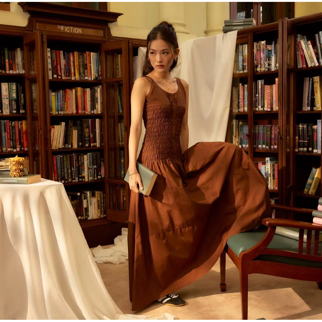 ✨ส่งต่อ lookbooklookbook marine dress mocha mousse 🍫🤎✨