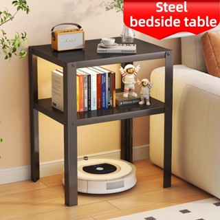 ⚡ จัดส่งฟรีทั่วประเทศ ⚡โต๊ะข้างเตียงโลหะ 2 ชั้น, ชั้นวางหนัง…