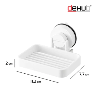 DeHUB Thailand ที่วางสบู่ ติดผนังไม่ต้องเจาะ DeHUB Soap Rack R - S60 ตัวล็อคสูญญากาศ