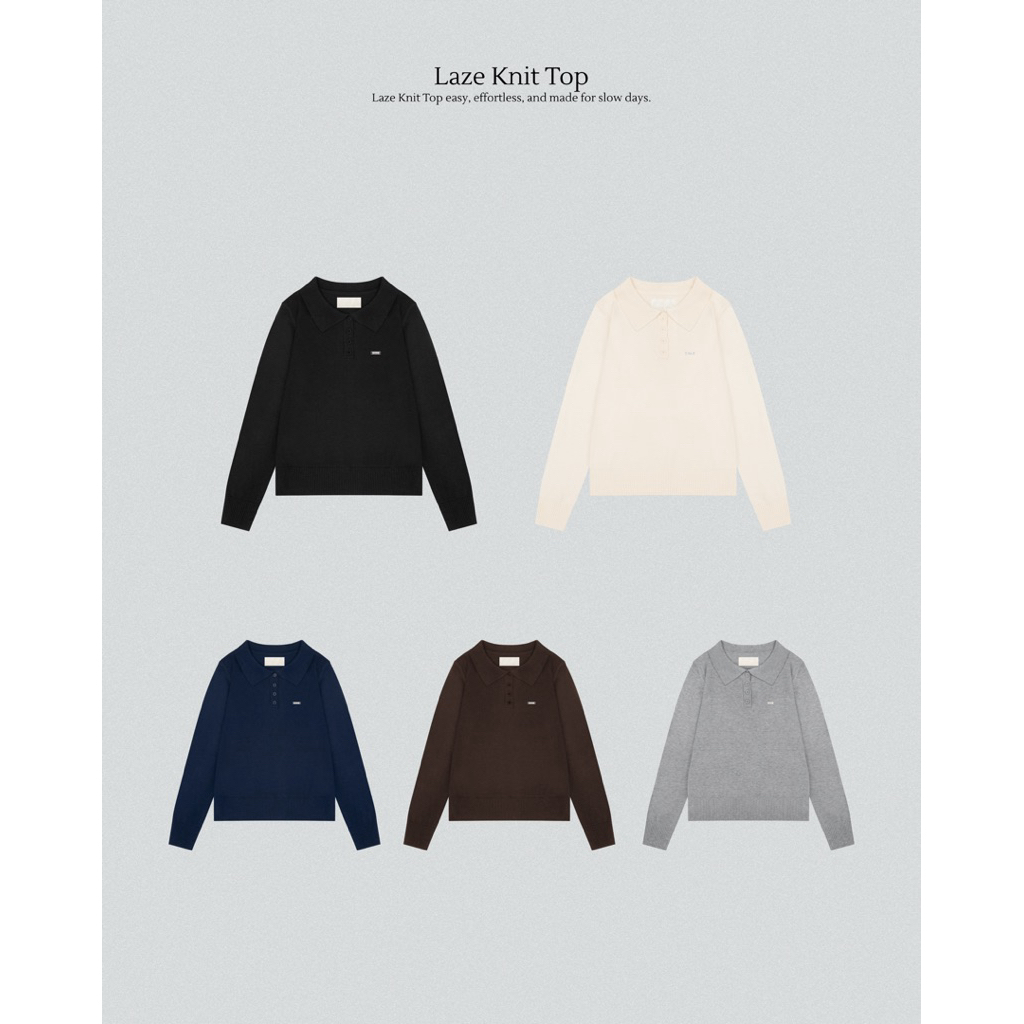 Bave official - Laze knit top เสื้อไหมพรม