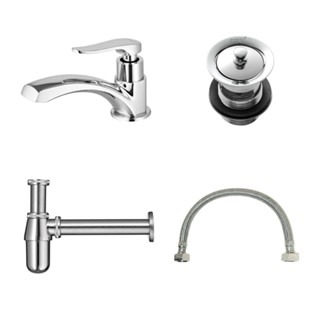 COTTO ชุดก๊อกอ่างล้างหน้า COTTO รุ่น CT1206SET(HM) โครเมียม