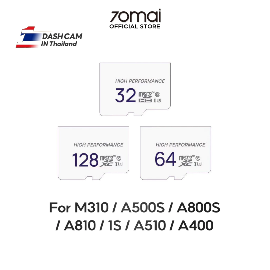 Ultra Micro SDcard 32GB 64GB 128GB Dash Cam กล้องติดรถยนต์ TF Card For M310/A500S/A800S/A810/1S/A510/A400 thumbnail 3