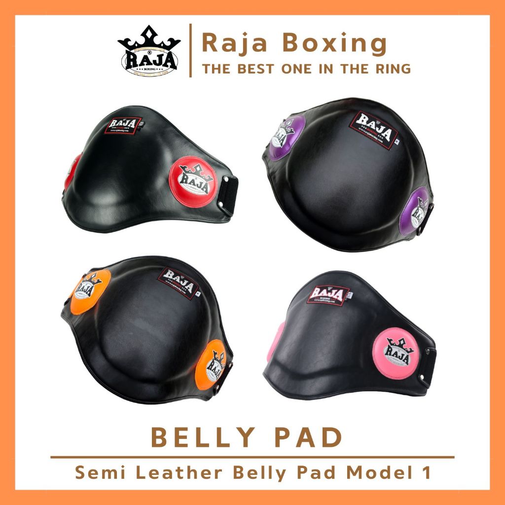 เป้าท้อง เป้าป้องกันหน้าท้อง Raja Boxing Belly Pad Model 1 (หนังไมโครไฟเบอร์แท้ 100%)