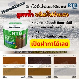 (สินค้าล็อตใหม่) RTB สีทาไม้พื้นไฟเบอร์ซีเมนต์ ชนิดโปร่งแสง …