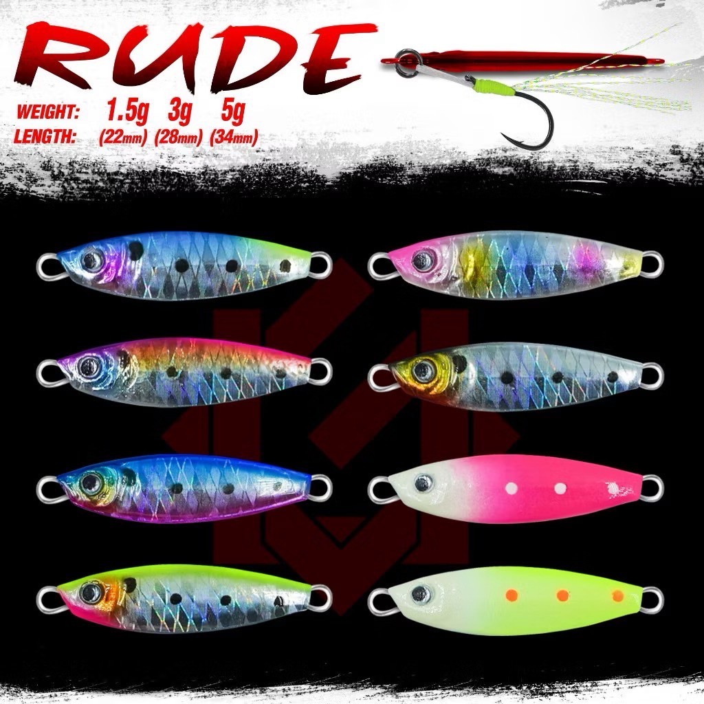 Underground Rude Micro Jig 1.5g/3g/5g (8 Colors) เหยื่อไมโครจิ๊ก ตกปลากระพง ปลาเก๋า