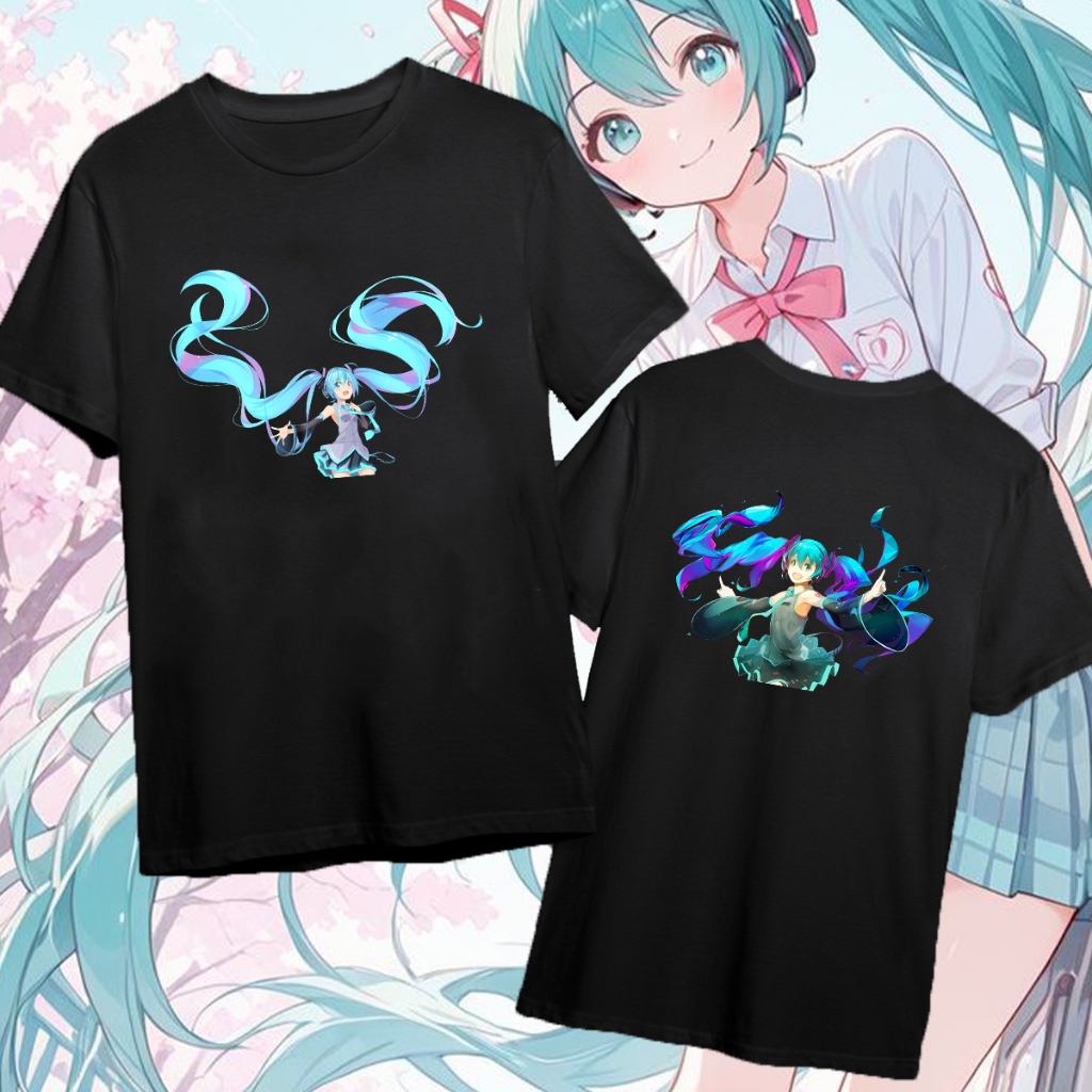 [Ready Stock] Anime Hatsune miku miku miku Summer Short-Sleeved T-Shirt ระบายอากาศได้สวมใส่  สวมใส่ส