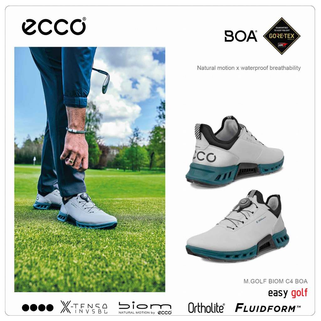 ECCO BIOM C4 BOA MEN ECCO GOLF GOLF SHOES รองเท้ากอล์ฟผู้ชาย รองเท้ากีฬาชาย AW25