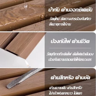 ระแนง WPC ผนัง Wall Panel เกล็ดแนวตั้ง กันน้ำ 100%! ทนแดดทนฝน รับประกัน 10 ปี 📌โปรโมชั่นพิเศษ：ส่วนลด 50%
