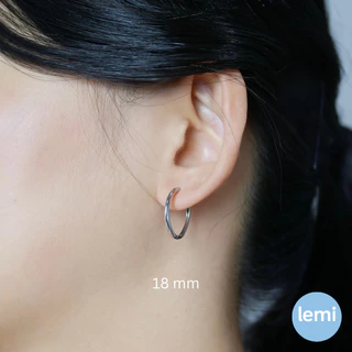 Lemi ต่างหูเพื่อผิวแพ้ง่าย Hoop Surgical Steel