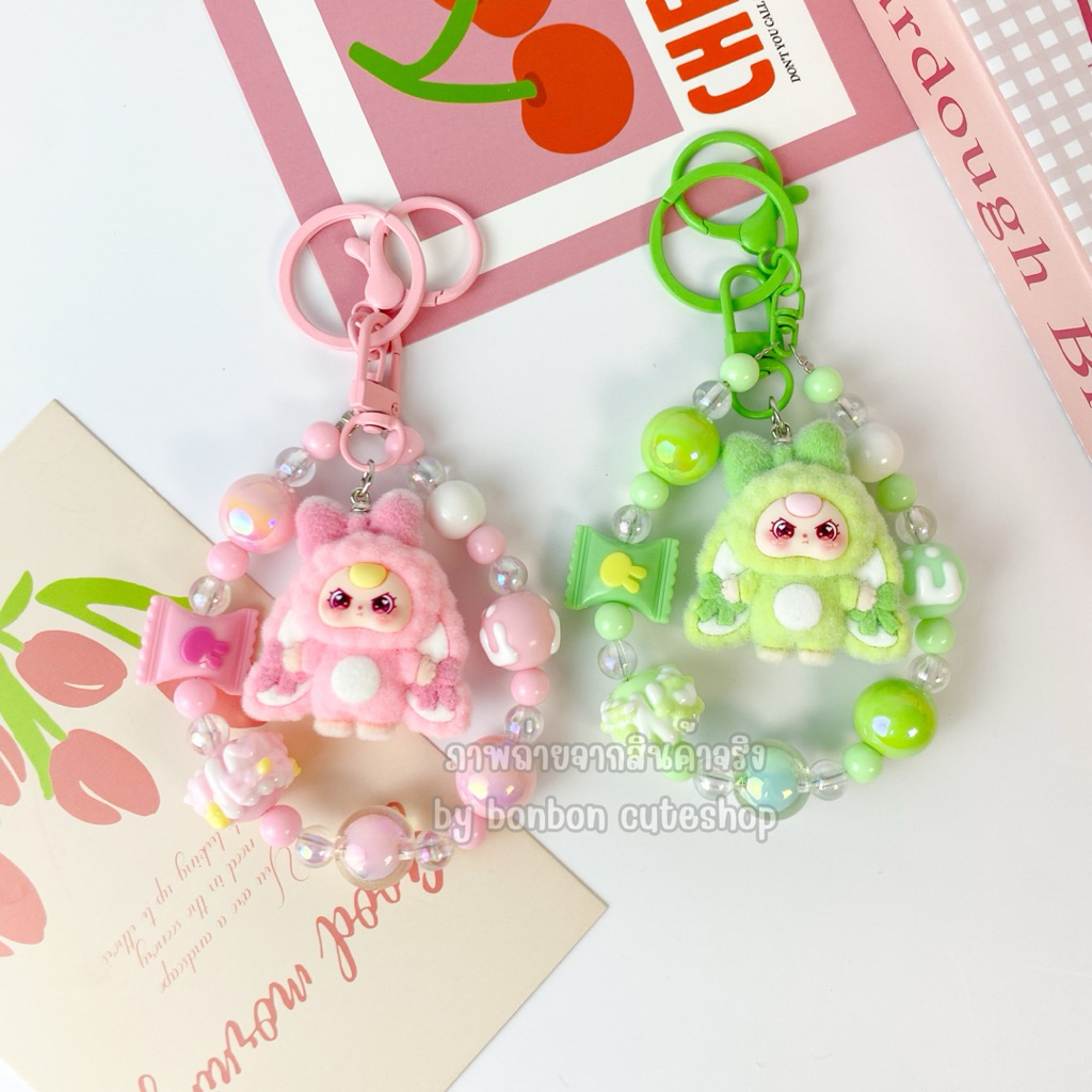 [ส่งไวจากกทม]ที่ห้อยมือถือตุ๊กตากระต่ายติดโบว์ขนกำมะหยี่ สายคล้องโทรศัพท์น่ารักๆ by bonbon cuteshop