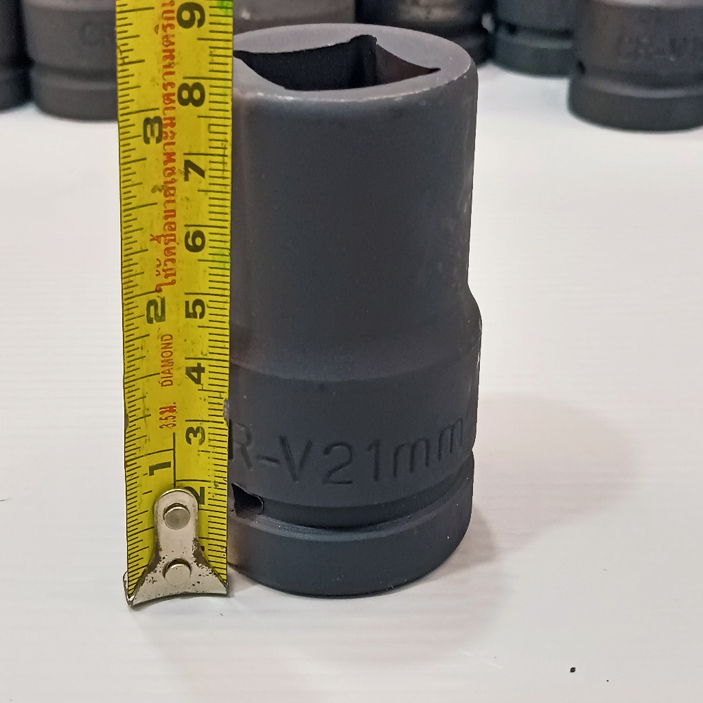 ลูกบล็อก ลูกบล็อกลม1นิ้ว สี่เหลี่ยม เบอร์  21 mm  ยาว  80 mm เหล็ก CR-V ราคา ถูกที่สุด ดีลบีเคเค แกลเลอรีภาพที่ 2