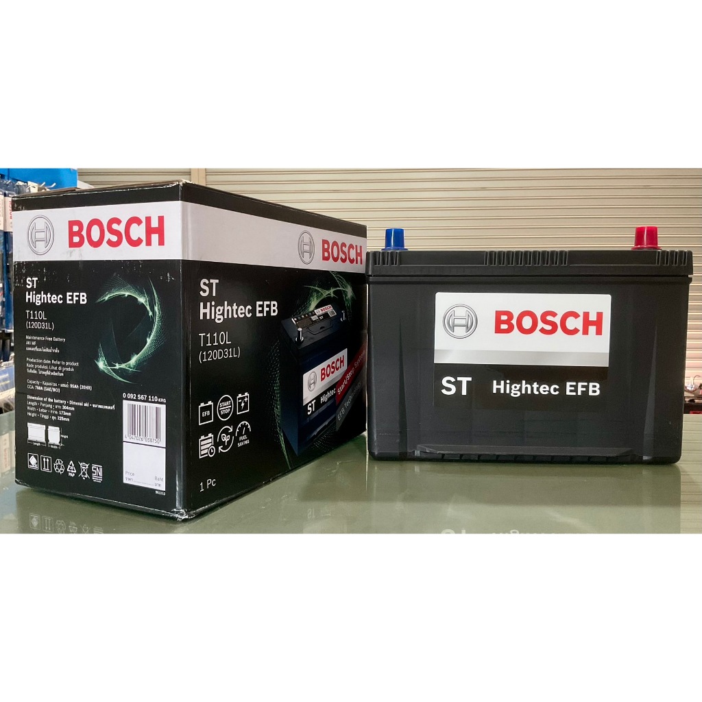 BOSCH  T110L 120D31L ST Hightec EFB# รับประกัน15เดือน#แบตเตอรี่แห้ง# 95แอมป์ #แบตเตอรี่รถยนต์# AMS ไ