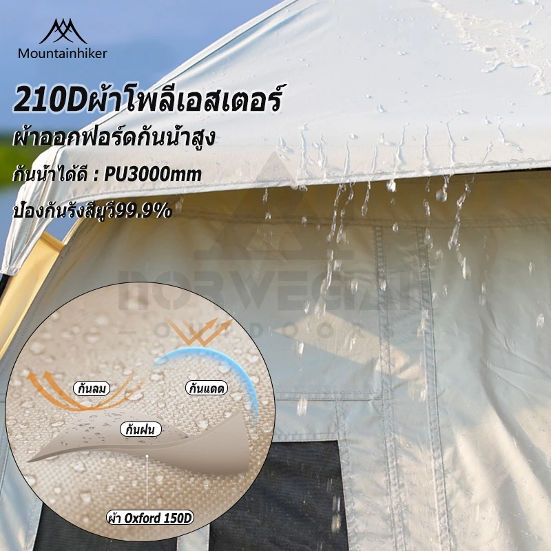 Mountainhiker เต็นท์กางอัตโนมัติ สำหรับ 3-4 คน thumbnail 7