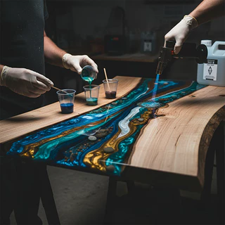 น้ำยาเรซิ่น Epoxy สูตรไม่ฉุน เคลือบใส หล่อใส เทได้ในตัวเดียวกัน 1.5kg (จิวเวอรี่ เคสโทรศัพท์ เทพื้นโต๊ะ) ส่งฟรี