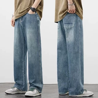 B&R สไตล์อเมริกันแนววินเทจ กางเกงยีนส์ Jeans สไตล์สตรีท การออกแบบกระเป๋า ความรู้สึกของรายละเอียด ระบายอากาศได้ดีใส่สบาย