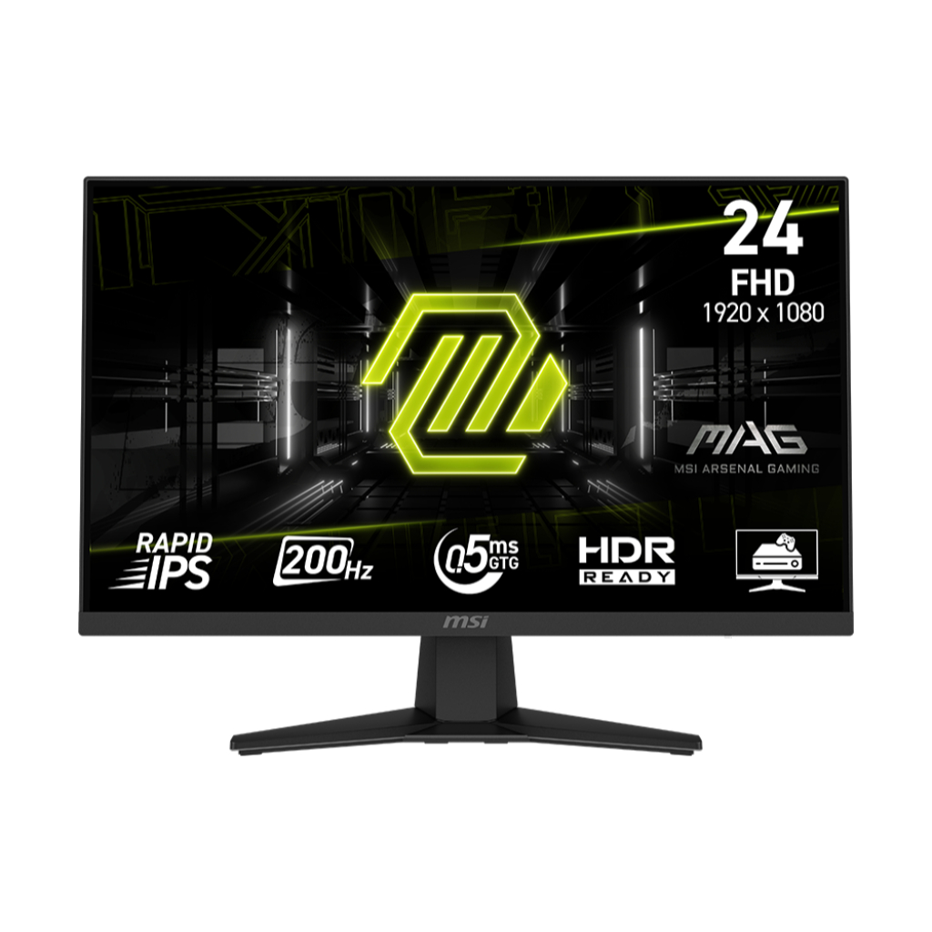 MSI MAG 244F (200Hz, 23.8”,1920 x 1080 (FHD),Rapid IPS) Monitor จอคอมพิวเตอร์