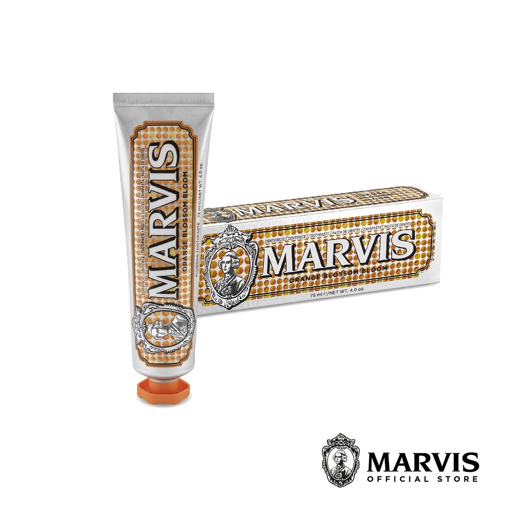 (NEW) Marvis ยาสีฟันมาร์วิส ออเร้นจ์ บลอสซั่ม บลูม / Marvis Orange Blossom Bloom 75 ml.