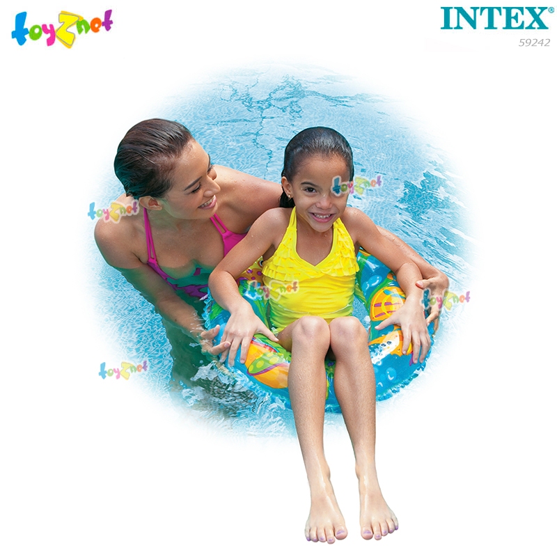 Intex ห่วงยางใสลายการ์ตูน 24 นิ้ว (61 ซม.) เต่าทะเลและม้าน้ำเพื่อนรัก รุ่น 59242