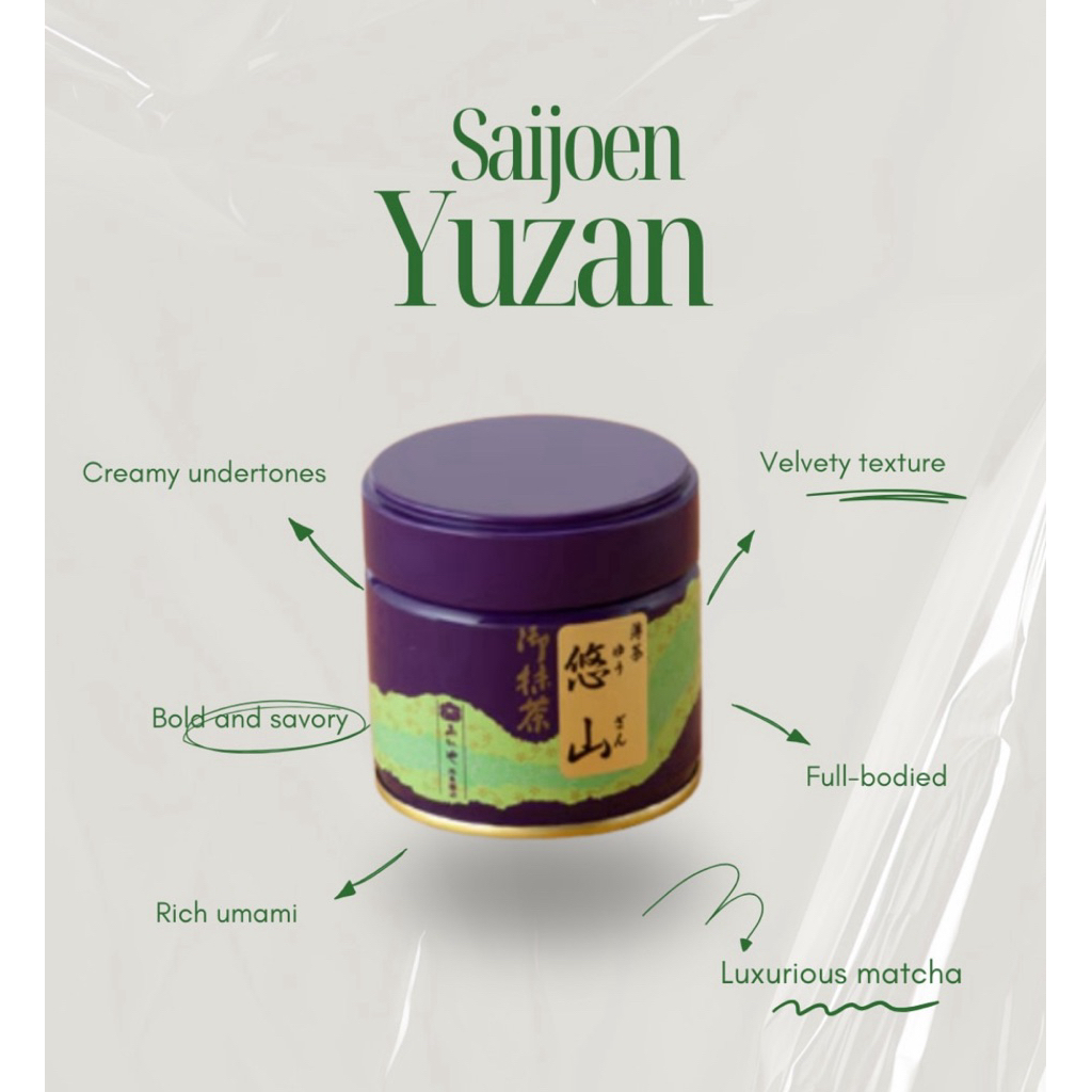 1 แถม 1 Yazan Aiya Saijoen matcha 30g. sale BBF 11/02