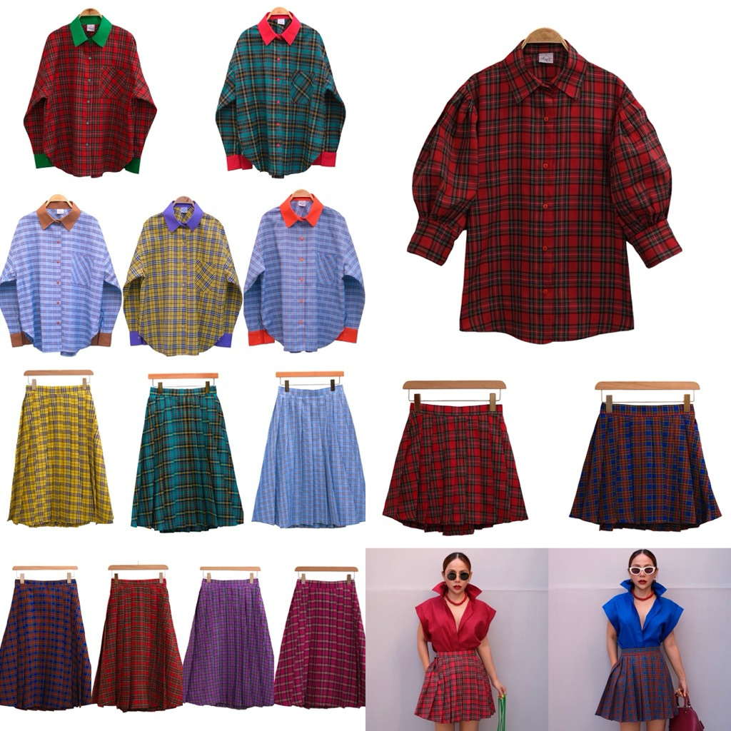 Bright by Aruna:Scott shirt 50” เชิ้ตสก๊อตโอเวอร์ไซร์5สี