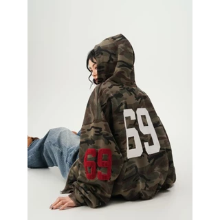 [Street style casual camouflage zip-up jacket]เสื้อแจ็คเก็ตแขนยาวลายพรางสไตล์สตรีทลำลองสำหรับผู้หญิง
