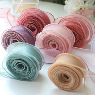 ม้วนริบบิ้นผ้าซาติน 40 มม. 4cm DIY ต่อม้วน สําหรับตกแต่งงานแต่งงาน งานวันเกิด วันวาเลนไทน์ ริบบิ้นห่อเค้ก ริบบิ้นห่อข