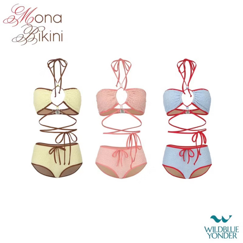 [ส่งต่อ ใส่ 1 ครั้ง✨] WILDBLUEYONDER - MONA BIKINI ชุดว่ายน้ำบิกินี่ - Butter (สีเหลือง) Size S 💛