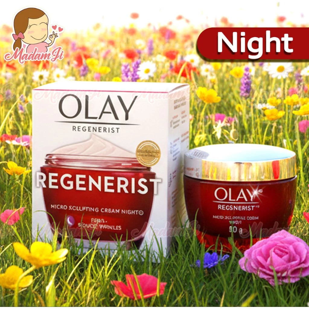 🔥[Sale!!! ใช้ดีมากๆๆ แท้💯%]​ Olay โอเลย์ รีเจนเนอรีส ไมโคร สกัลป์ติ้ง ไนท์ครีม 50 กรัม