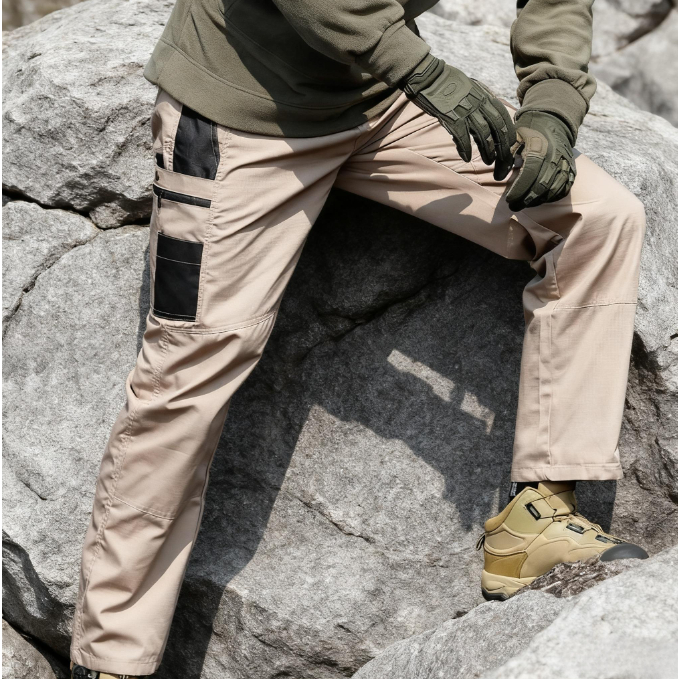 ในสต็อก&COD  กางเกงยุทธวิธีผู้ชายสีดำ กันน้ำ หลายกระเป๋า แห้งเร็ว สำหรับเดินป่า เล่นกีฬา ทำงานกลางแจ้ง