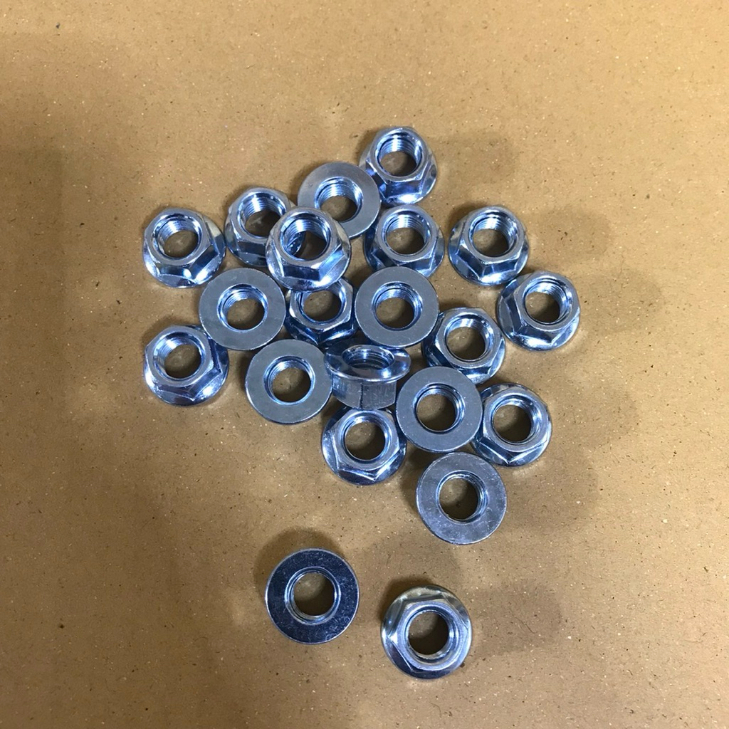 น็อตตัวเมีย เบอร์14  M10 **มีตัวเลือก** ชุบซิงค์ขาว เกลียวละเอียด ราคา/ตัว - รูปที่ 4