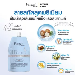 [New] Farger Bond Booster Plex Pro Hair Treatment ทรีทเม้นท์ บำรุงลึก2ชั้น ฟื้นบำรุงพันธะแกนผม เคลือบปิดเกล็ดผม 450 มล.