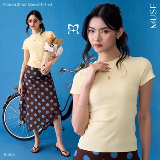 MUSE - Ribbed Short Sleeve T-Shirt