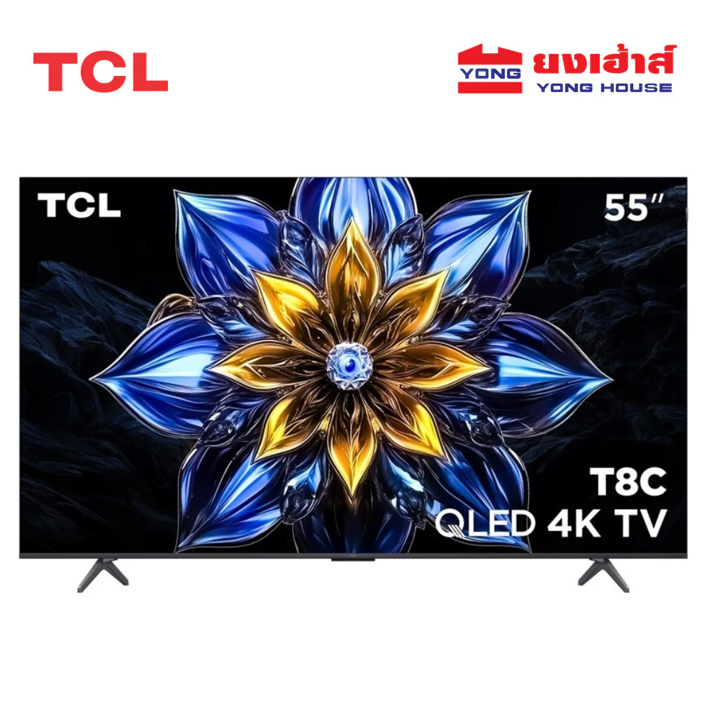 TCL TV รุ่น 55T8C ทีวี ขนาด 55 นิ้ว TCL QLED GOOGLE TV