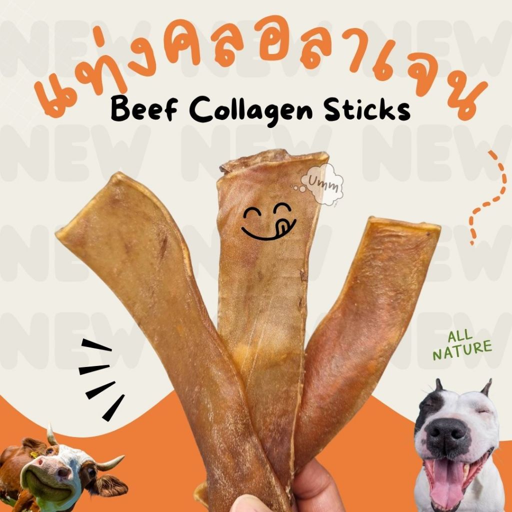 Beef Collagen Sticks for Dogs แท่งคอลลาเจน ขัดฟันสำหรับสุนัข ขจัดคราบหินปูน umm ขนมหมา