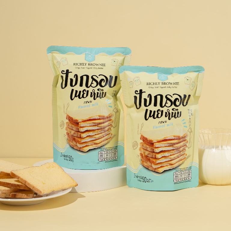 🔥ยกลังคุ้มกว่า 🍞ปังกรอบเนยหนึบ = 1 ลัง (36 ซอง) รสนม🥛 🍞