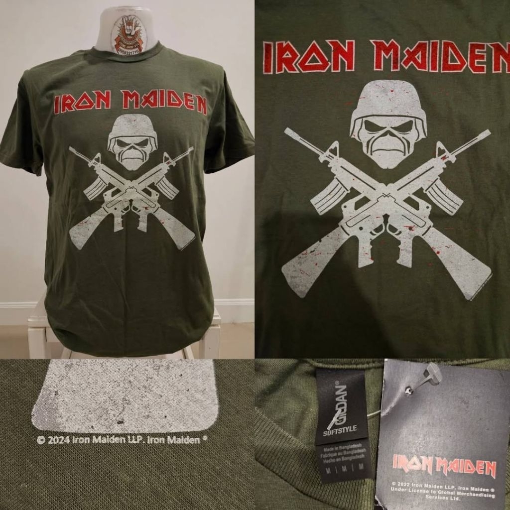 🌏  เสื้อวง IRON MAIDEN (ไอร่อน ไมเด็น)  เสื้อวงงานลิขสิทธิ์แท้ นำเข้า-UK สินค้ามือ1 ป้ายGildan ของแท้🌍