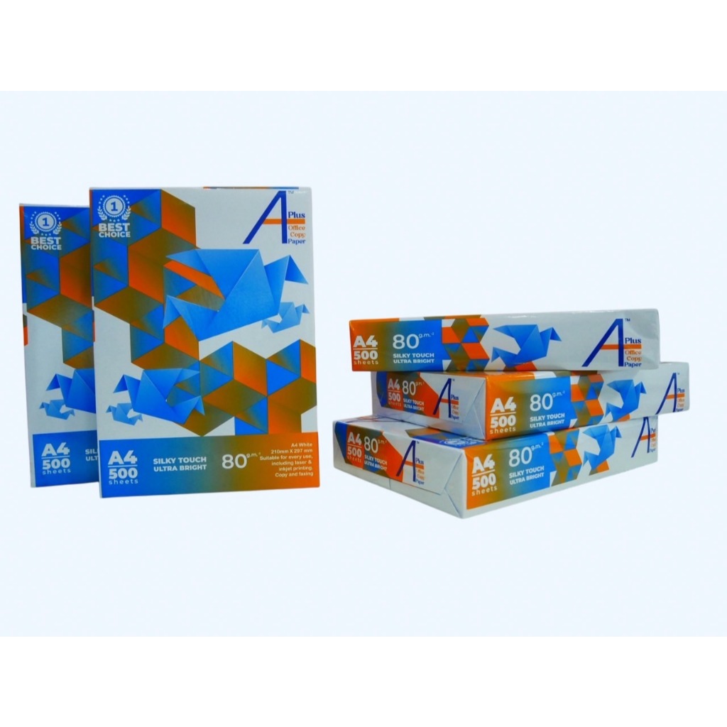 Aplus A4 Copy Paper 80 GSM - 5 Ream's per Pack (500 Sheets Per Ream) A4 Paper 80GSM
