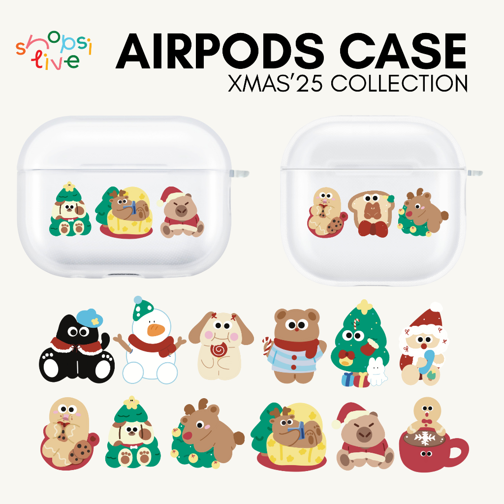 AIRPODS CASE "XMAS" COLLECTION เคสสำหรับใช้กับ AirPods Gen4 Pro3 Pro2 เคสซิลิโคนแข็ง SHOPSITIVE