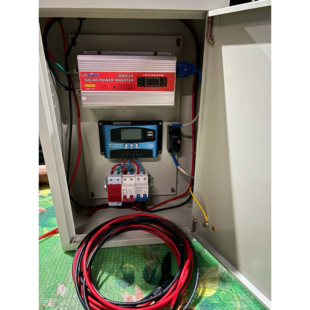 ชุดนอนนา โซล่าเซลล์ 3000W12V ตู้ชุดคอนโทรล อินเวอร์เตอร์