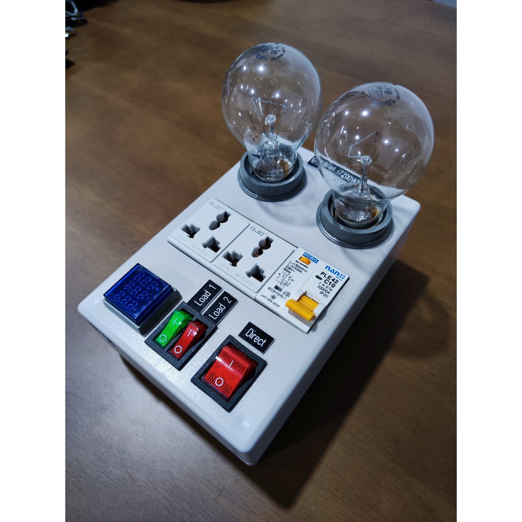 Safety plug ปลั๊กทดสอบอุปกรณ์ไฟฟ้า Test Load 220 V เลือกถ่วงหลอด 100W 200W + จ่ายตรง พร้อมส่ง
