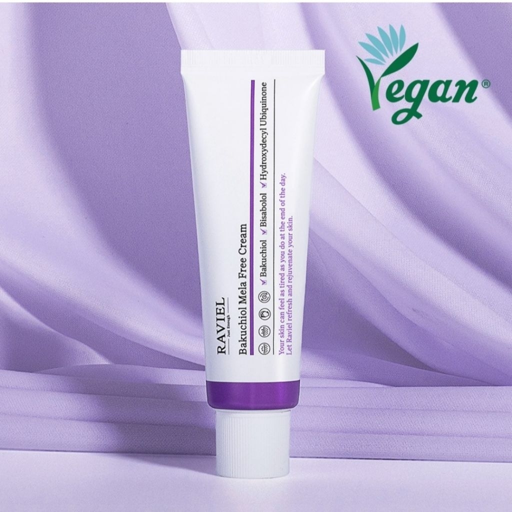ครีมลบเลือนริ้วรอย และผิวกระจ่างใส RAVIEL​- Bakuchiol Mela Free Cream ขนาด 50 ML.